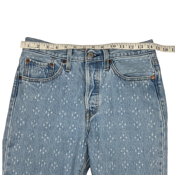 Levi’s 501 Skinny High Rise Snowflake Jeans Sz: 28W x 28L - Picture 9 of 16